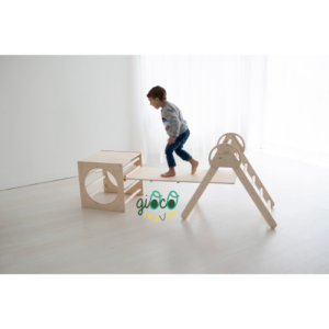 Percorso di Pikler - triangolo richiudibile + rampa + cubo Giocoemidiverto