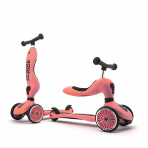 Cavalcabile e monopattino 2 in 1 rosa Scoot&ride