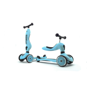 Cavalcabile e monopattino 2 in 1 celeste -bluberries Scoot&ride