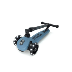 Monopattino richiudibile con ruote luci led blu - steel Scoot&ride