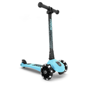 Monopattino richiudibile con ruote luci led celeste - bluberries Scoot&ride