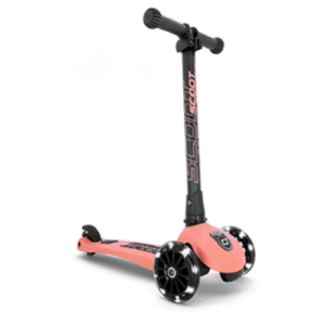 Monopattino richiudibile con ruote luci led pesca - peach Scoot&ride