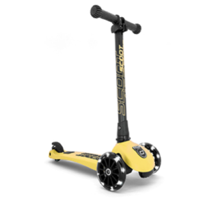 Monopattino richiudibile con ruote luci led giallo limone - lemon Scoot&ride