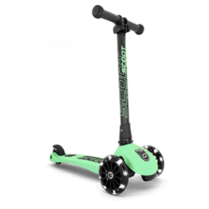 Monopattino richiudibile con ruote luci led verde kiwi Scoot&ride