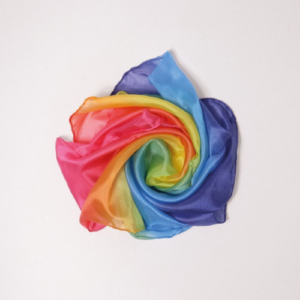 Telo quadrato arcobaleno in seta per angolo decorativo 52cm Grimm's