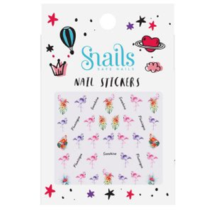 Adesivi per unghie piccolo artista - Flamingos Snails