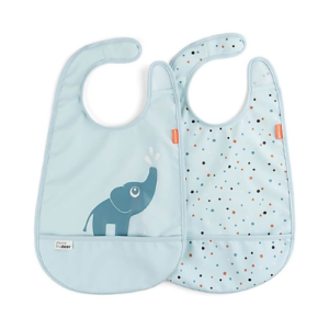 Set da Due Bavaglini Impermeabili con Tasca Deer Friends - Elphee - Bl
