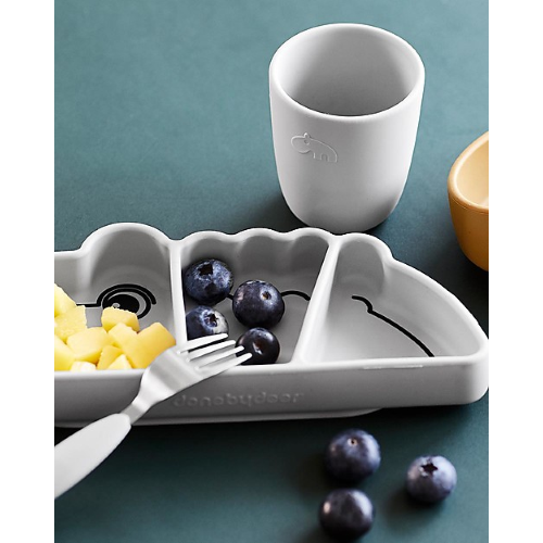 Bicchiere Mini Mug, Grigio - 100% Silicone Alimentare Done By Deer - immagine 3