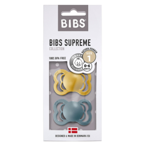Ciuccio Supreme - Tettarella Simmetrica in Gomma Naturale - Senape e Petrolio Tg.2 Bibs