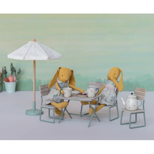 Set da giardino in miniatura - Tavola, sedia e panchina - Maileg - immagine 3