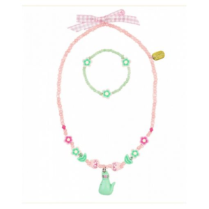 Set collana e bracciale con ciondolo a gatto Souza