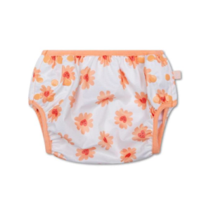 Pannolino lavabile regolabile con bottoni stampa con fiorellini Swim Essential