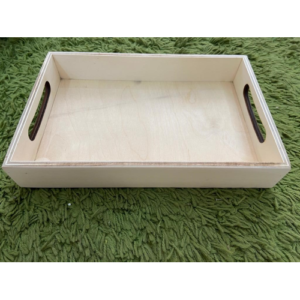Vassoio montessori in legno con manici 27x38cm Giocoemidiverto