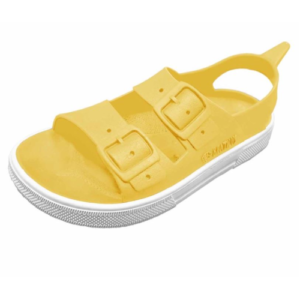 Sandali con fibbie in gomma estivi aperti Giallo-Bianco Tg.24-25 Boatilus