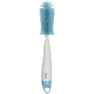 Scovolino per Biberon e Accessori in Silicone - Azzurro - Compatibile con tutti i Biberon Bèaba
