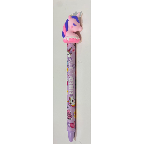 Penna cancellabile blu click clak unicorno lilla Tinta Unita