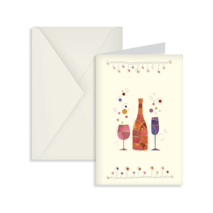 Biglietto d'auguri con bottiglia Kartos