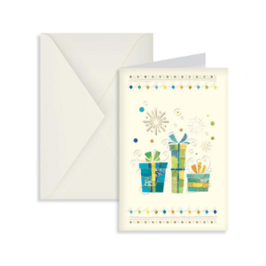 Biglietto d'auguri con pacchi regalo Kartos