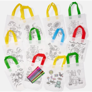 Borsa con manici celesti da colorare Twiddlers